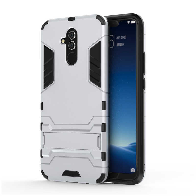 Husa Huawei Mate 20 Lite Mobster Hybrid Stand Shell – Silver