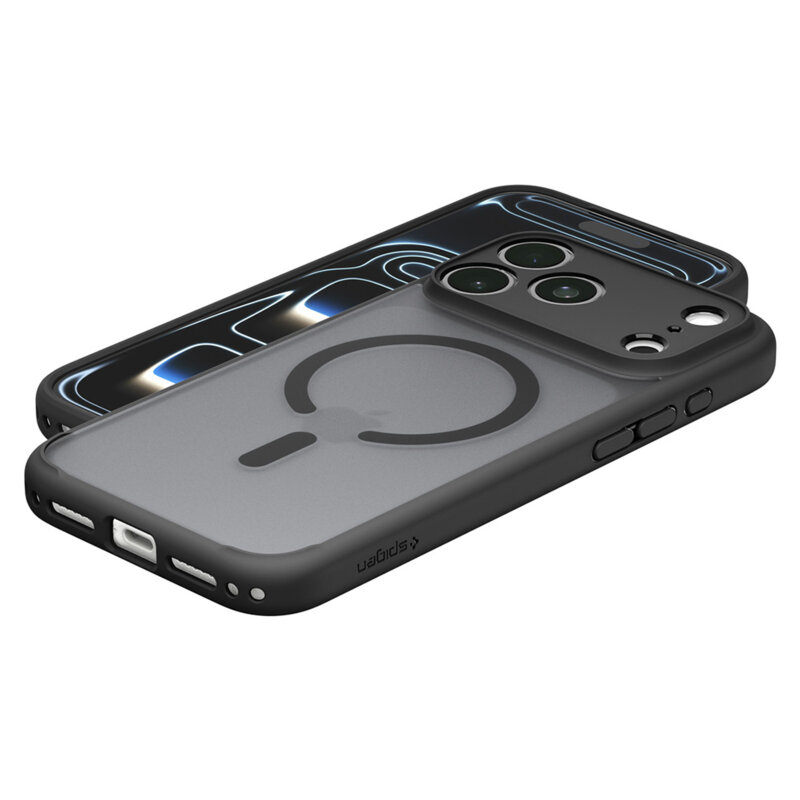 Husa iPhone 18 Pro Spigen Ultra Hybrid MagSafe, cenusiu