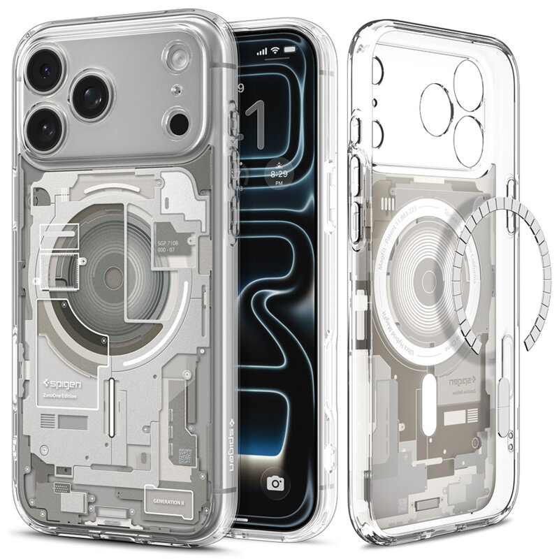 Husa iPhone 18 Pro Spigen Ultra Hybrid Zero One MagSafe, natural