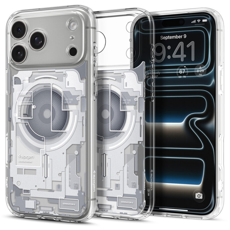 Husa iPhone 17 Pro Spigen Ultra Hybrid Zero One MagSafe, alb