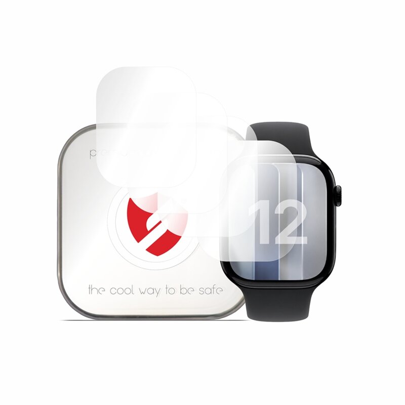[Pachet 4x] Folie regenerabila premium Apple Watch 12 46mm Smart Protection Classic, transparenta