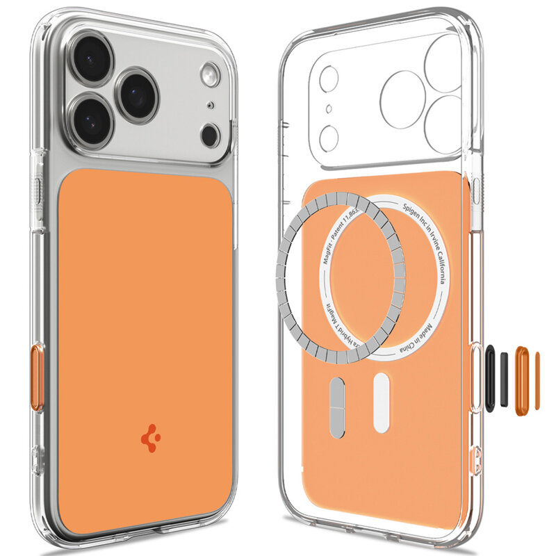 Husa iPhone 17 Pro Spigen Ultra Hybrid T MagSafe, portocaliu