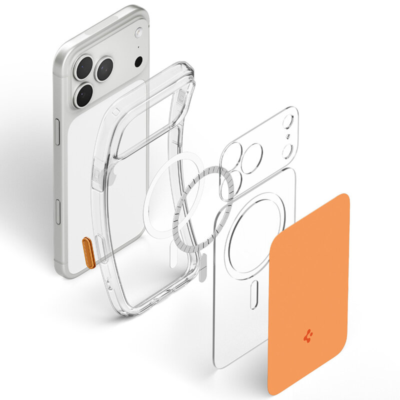 Husa iPhone 17 Pro Spigen Ultra Hybrid T MagSafe, portocaliu