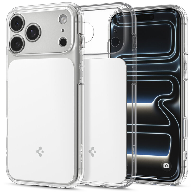 Husa iPhone 17 Pro Spigen Ultra Hybrid T MagSafe, alb