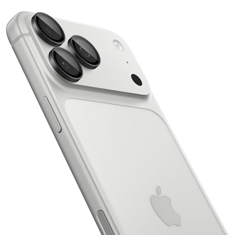 [Pachet 2x] Folie sticla camera iPhone 18 Pro Max Spigen Glas.tR Optik EZ Fit Pro, gri inchis