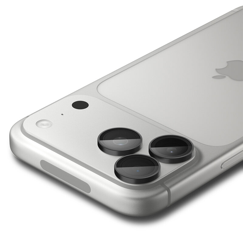 [Pachet 2x] Folie sticla camera iPhone 18 Pro Max Spigen Glas.tR Optik EZ Fit Pro, gri inchis