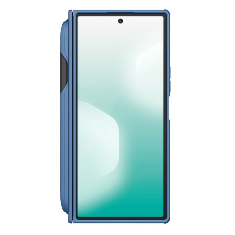 Husa Samsung Galaxy Z Fold7 cu stilou Nillkin Super Frosted Shield Fold Magnetic, albastru