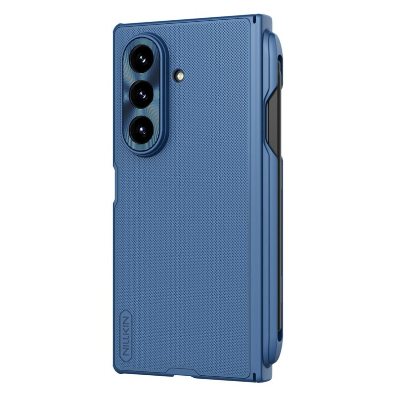 Husa Samsung Galaxy Z Fold7 cu stilou Nillkin Super Frosted Shield Fold Magnetic, albastru