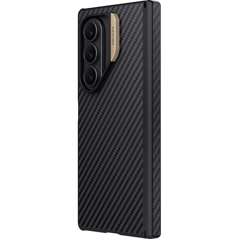 Husa Samsung Galaxy Z Fold7 Nillkin Synthetic Fiber Pro Magnetic, auriu