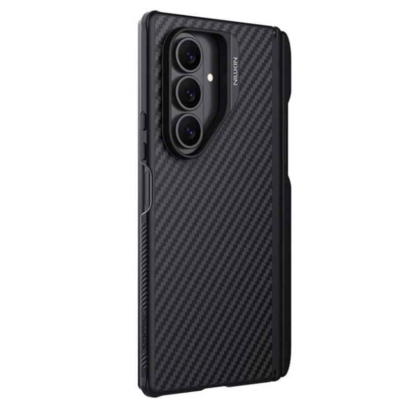 Husa Samsung Galaxy Z Fold7 cu stilou Nillkin Synthetic Fiber Pro Magnetic, negru