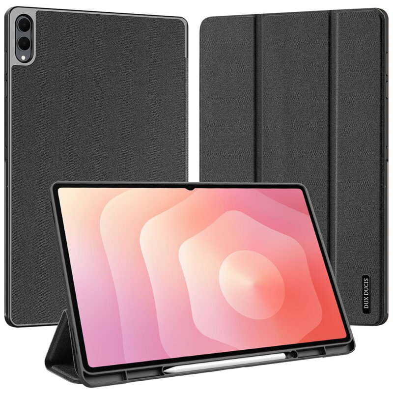 Husa Samsung Galaxy Tab S11 Ultra cu suport S Pen Dux Ducis Domo Series, negru