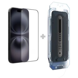 Folie sticla iPhone 16 Nillkin CP+PRO Anti-Explosion cu aplicator, negru