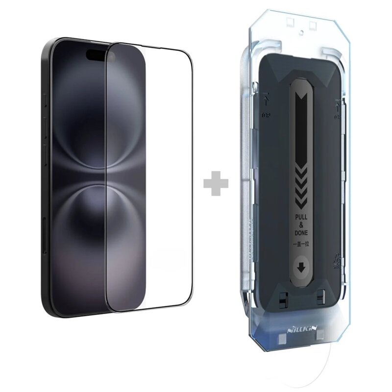 Folie sticla iPhone 16 Nillkin CP+PRO Anti-Explosion cu aplicator, negru