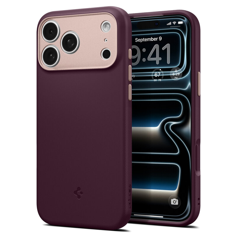 Husa iPhone 17 Pro Spigen Caseology Nano Pop MagSafe, bordo