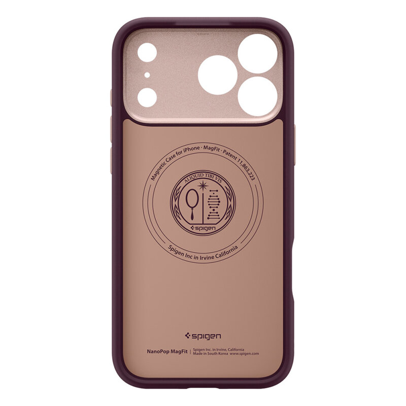Husa iPhone 18 Pro Spigen Caseology Nano Pop MagSafe, bordo