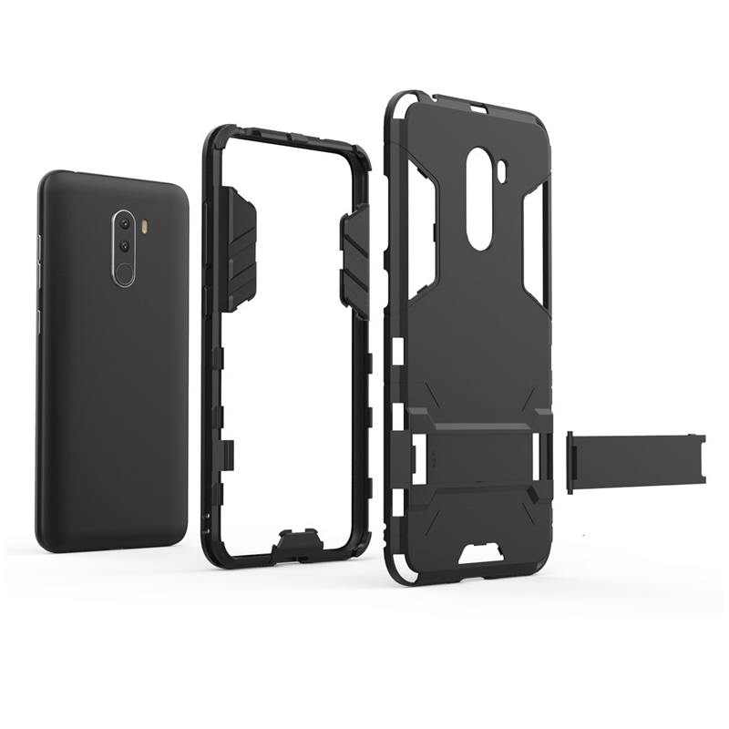 Husa Pocophone F1 Mobster Hybrid Stand Shell – Blue