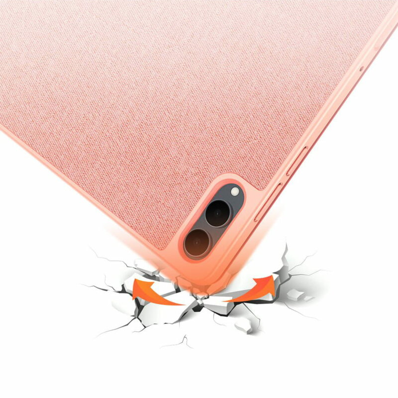 Husa Samsung Galaxy Tab S12 Ultra cu suport S Pen Dux Ducis Domo Series, roz