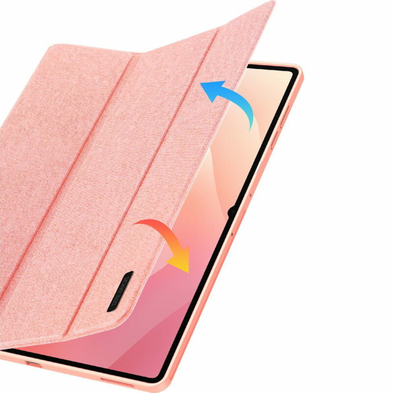 Husa Samsung Galaxy Tab S12 Ultra cu suport S Pen Dux Ducis Domo Series, roz