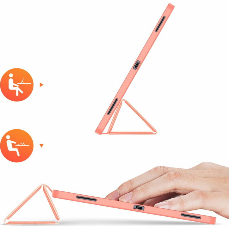 Husa Samsung Galaxy Tab S12 Ultra cu suport S Pen Dux Ducis Domo Series, roz