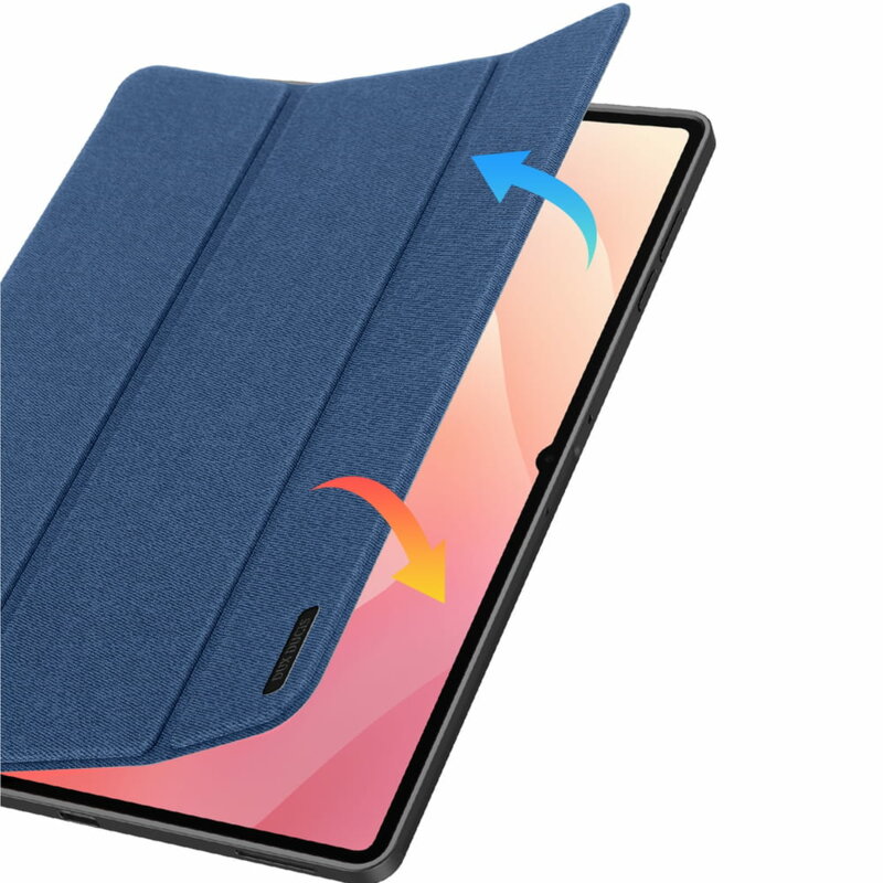 Husa Samsung Galaxy Tab S11 Ultra cu suport S Pen Dux Ducis Domo Series, albastru