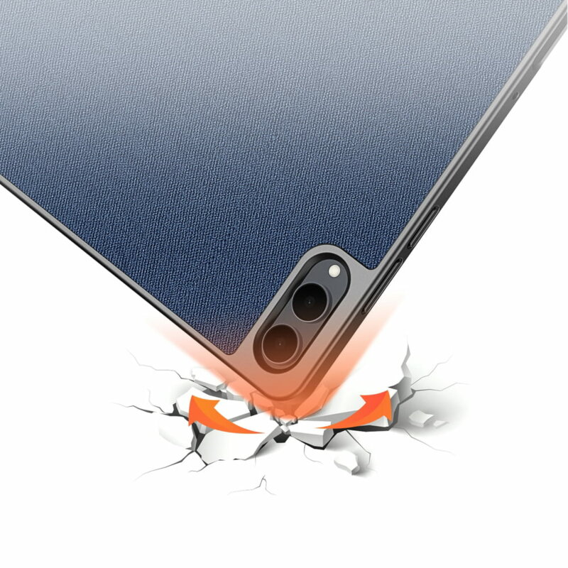 Husa Samsung Galaxy Tab S11 Ultra cu suport S Pen Dux Ducis Domo Series, albastru