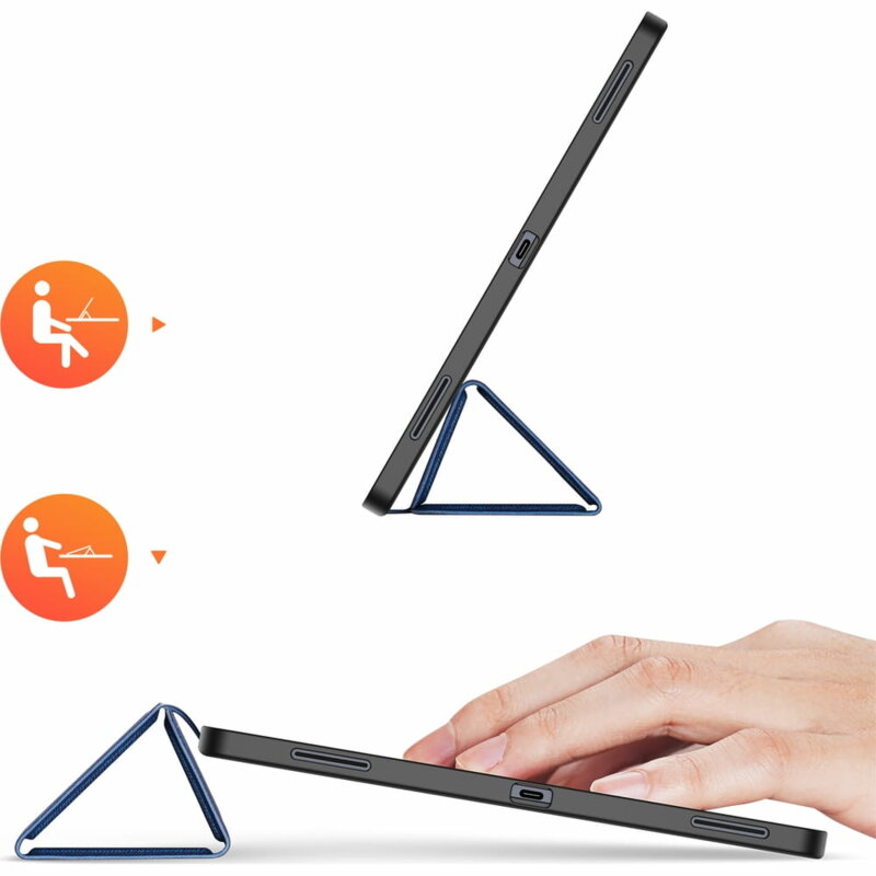 Husa Samsung Galaxy Tab S11 Ultra cu suport S Pen Dux Ducis Domo Series, albastru