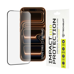Folie sticla iPhone 17 Pro Max Techsuit 111D Full Glue Full Cover, negru