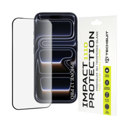 Folie sticla iPhone 17 Pro Techsuit 111D Full Glue Full Cover, negru