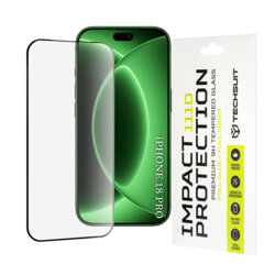 Folie sticla iPhone 18 Pro Techsuit 111D Full Glue Full Cover, negru