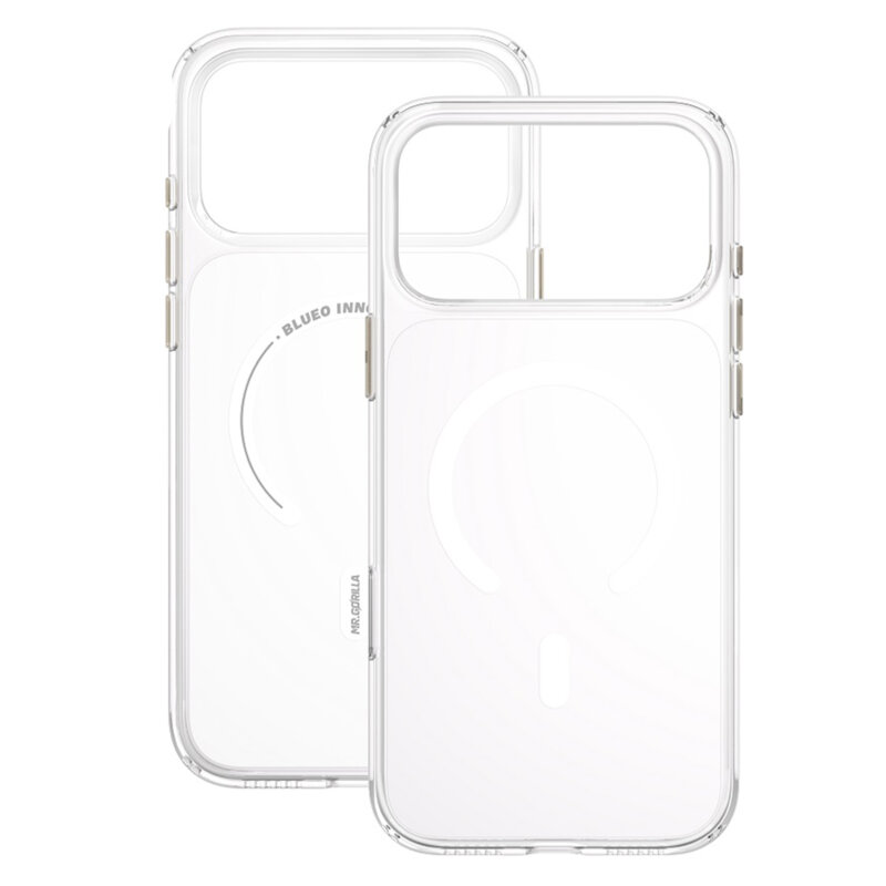 Husa iPhone 18 Pro Blueo Crystal+ Anti-Drop MagSafe, transparenta