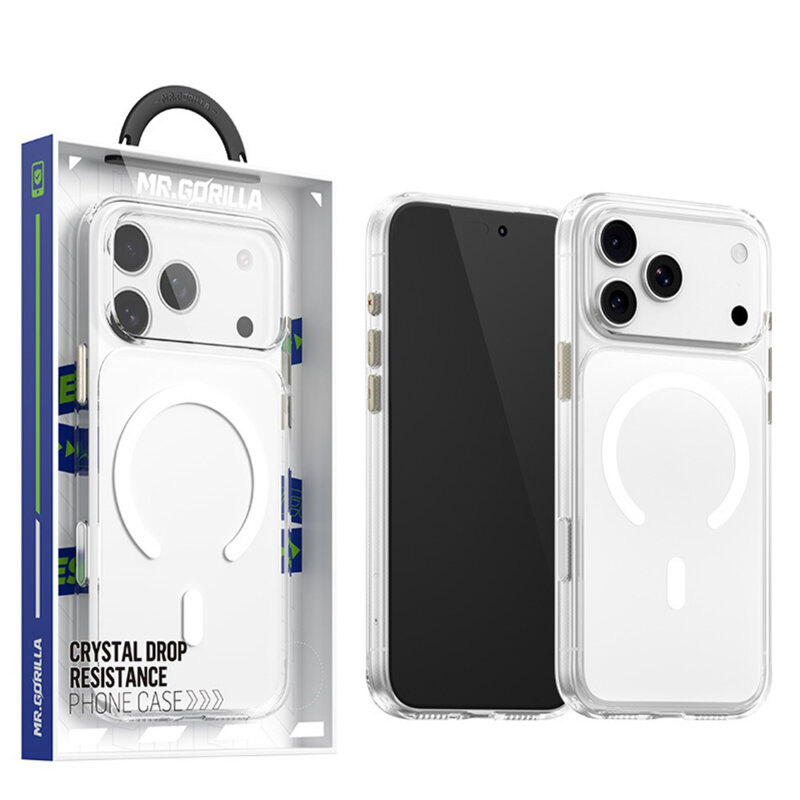Husa iPhone 18 Pro Max Blueo Crystal+ Anti-Drop MagSafe, transparenta