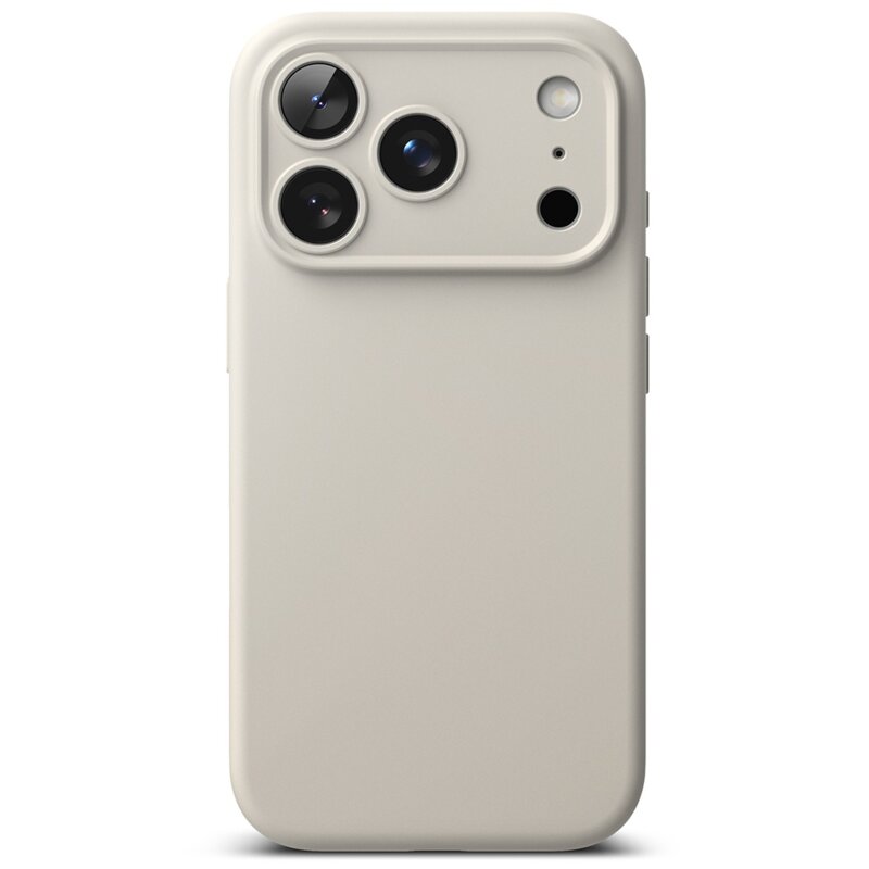 Husa iPhone 18 Pro Max Ringke Silicone MagSafe, crem