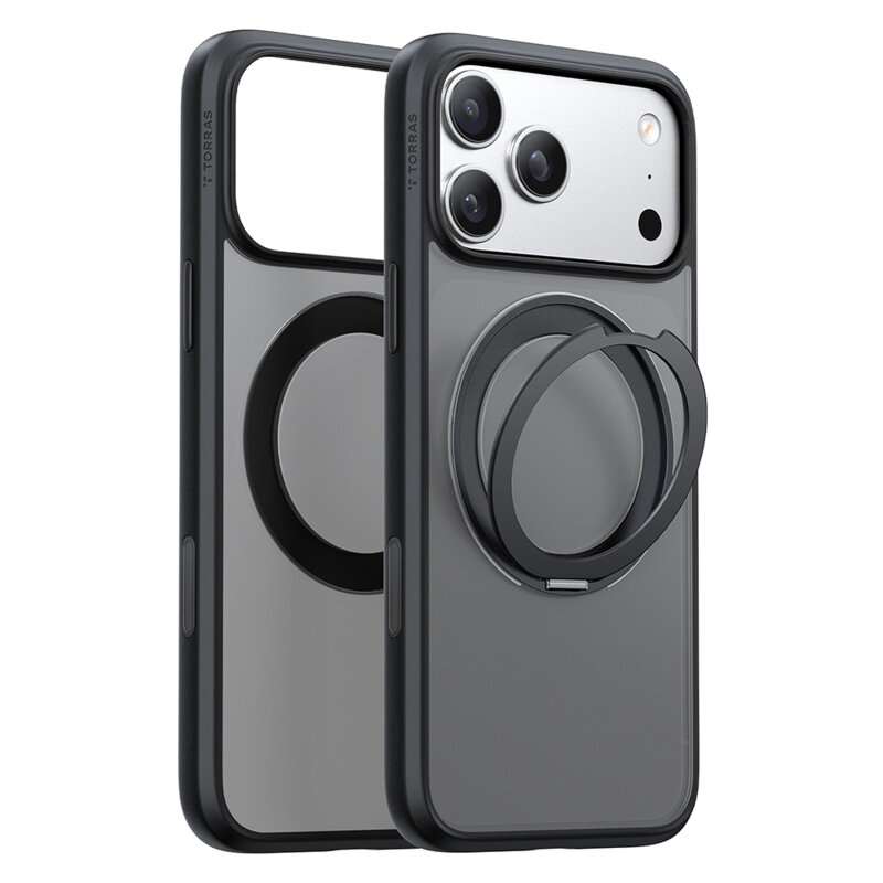 Husa iPhone 17 Pro Max Torras Ostand O1 Guardian, negru
