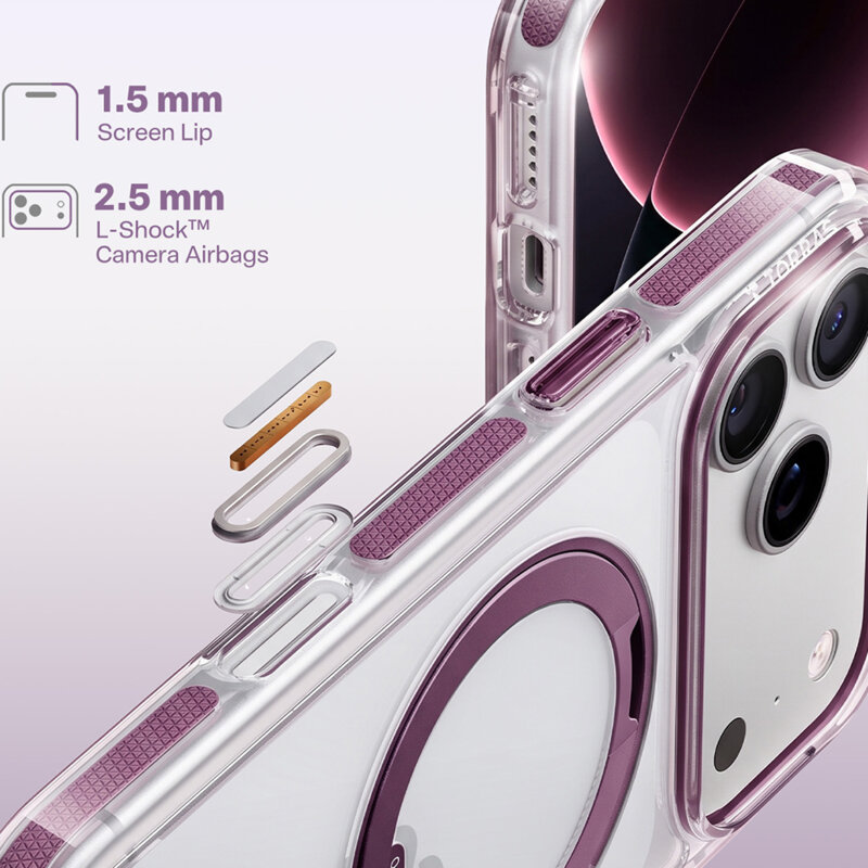Husa iPhone 18 Pro Max Torras Ostand O3 Light, mov