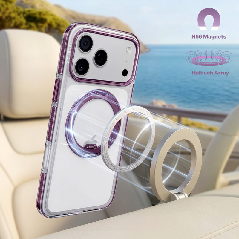 Husa iPhone 18 Pro Max Torras Ostand O3 Light, mov