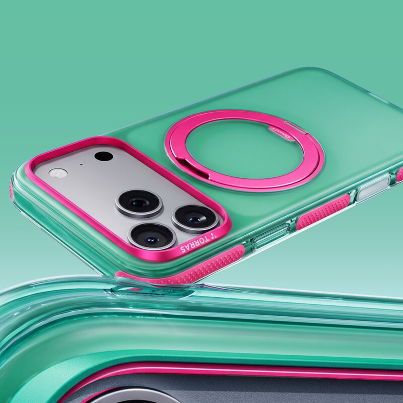 Husa iPhone 17 Pro Max Torras Ostand O3 Hue, neon moss