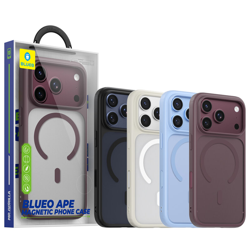 Husa iPhone 17 Pro Blueo APE Anti-Drop MagSafe Series, negru
