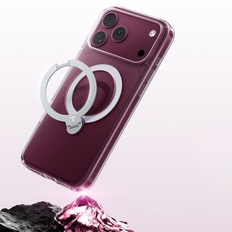 Husa iPhone 17 Pro Torras Ostand Spin Series, transparenta