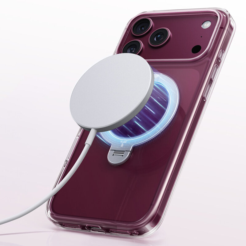 Husa iPhone 17 Pro Torras Ostand Spin Series, transparenta
