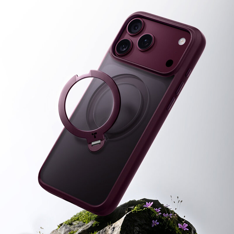 Husa iPhone 17 Pro Torras Ostand Spin Series, mov