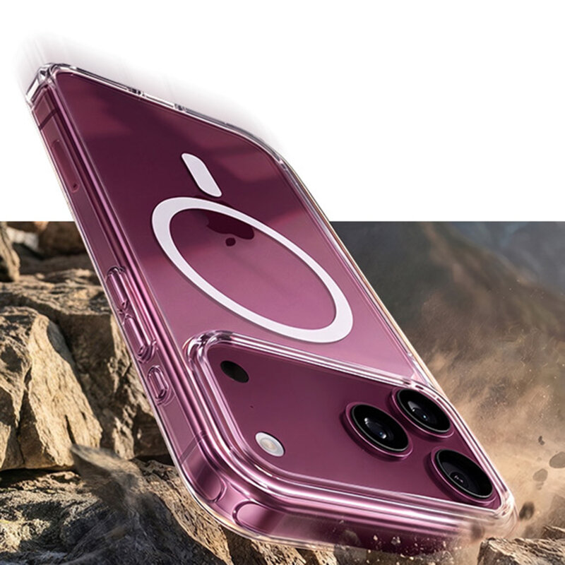 Husa iPhone 18 Pro Torras Guardian Magnetic Series, transparenta
