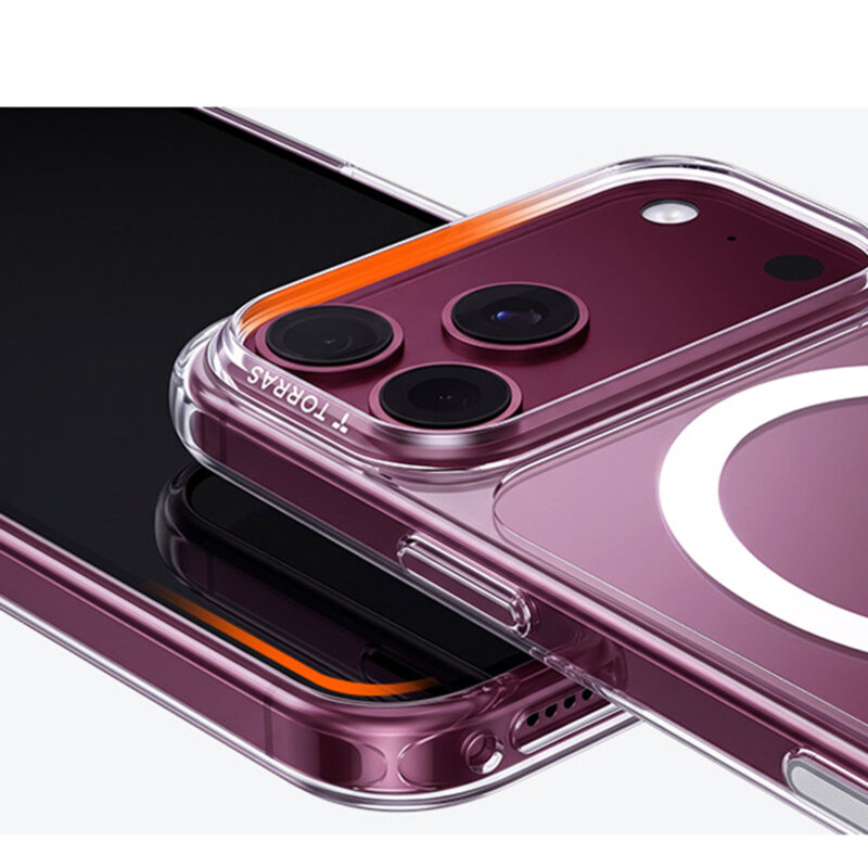 Husa iPhone 18 Pro Torras Guardian Magnetic Series, transparenta