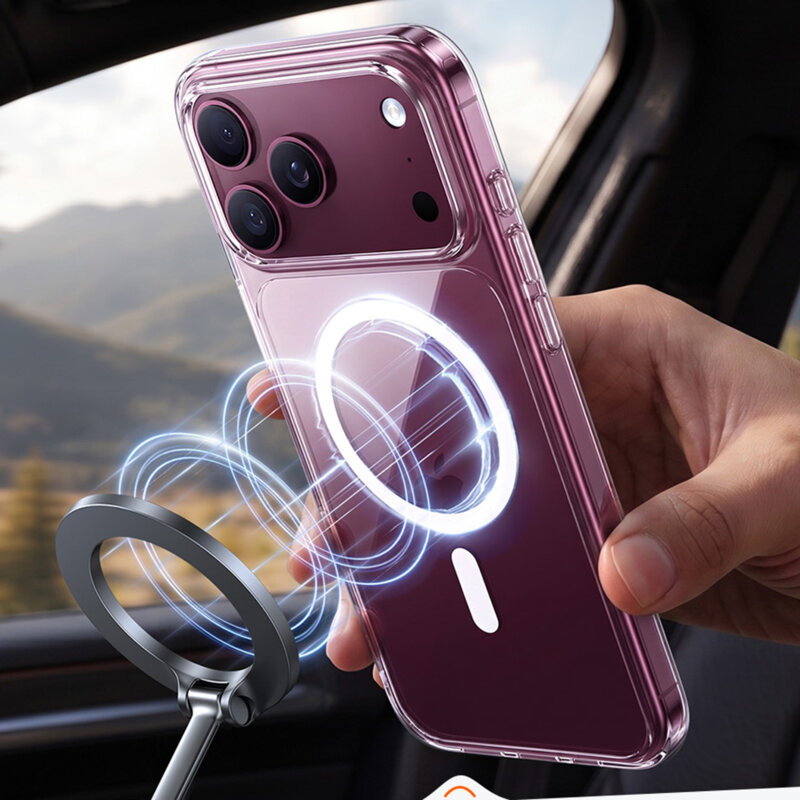 Husa iPhone 18 Pro Torras Guardian Magnetic Series, transparenta
