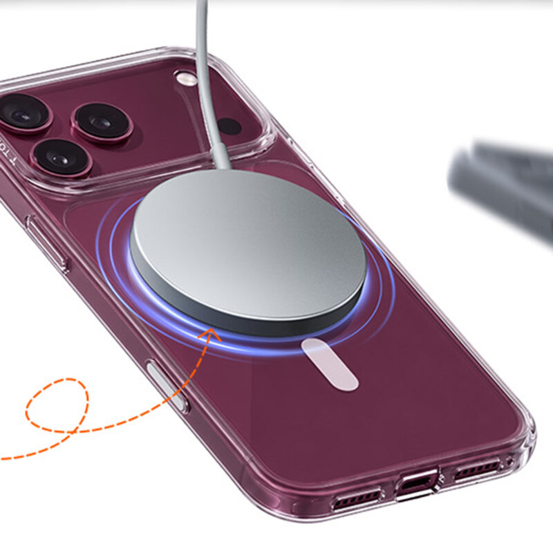 Husa iPhone 17 Pro Torras Guardian Magnetic Series, transparenta