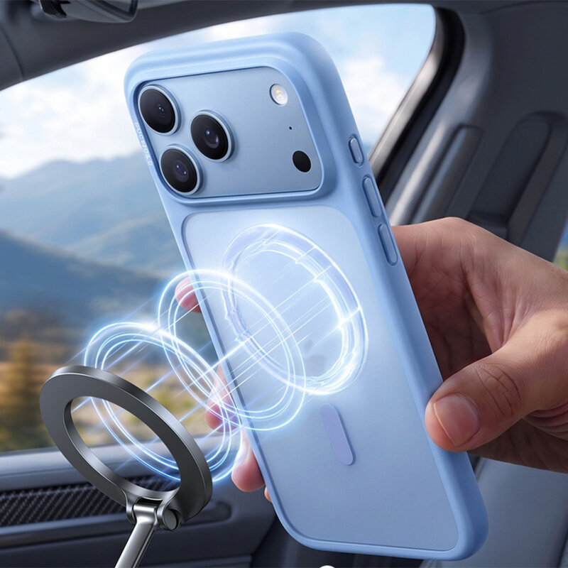 Husa iPhone 17 Pro Max Torras Guardian Magnetic Series, albastru