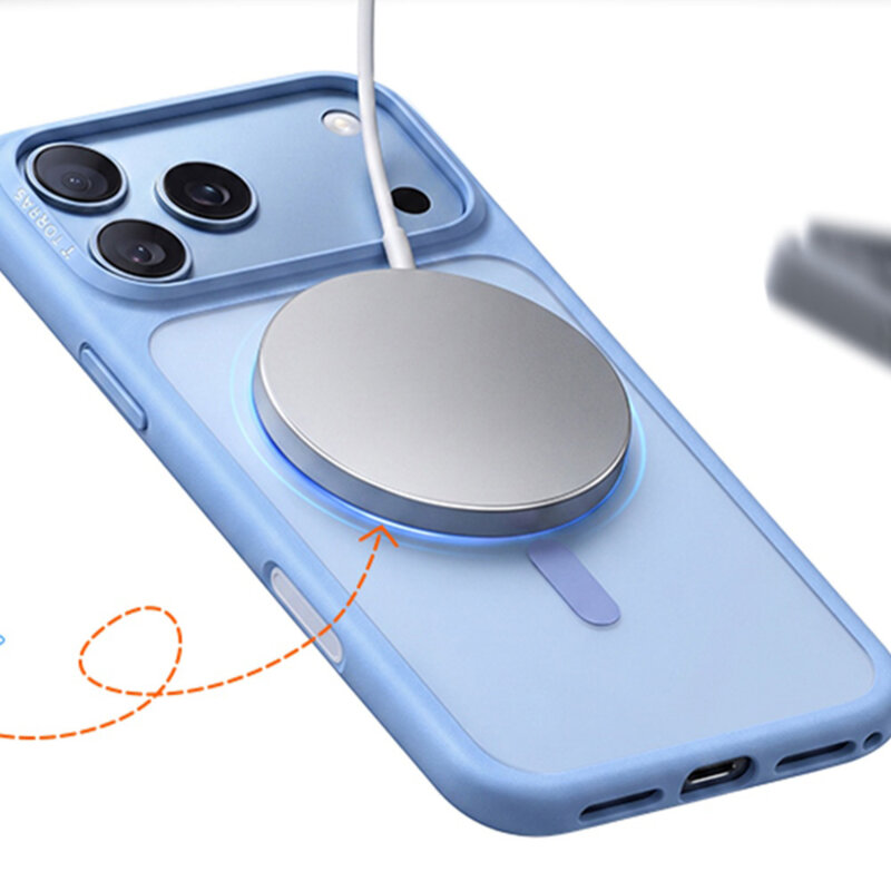 Husa iPhone 18 Pro Torras Guardian Magnetic Series, albastru