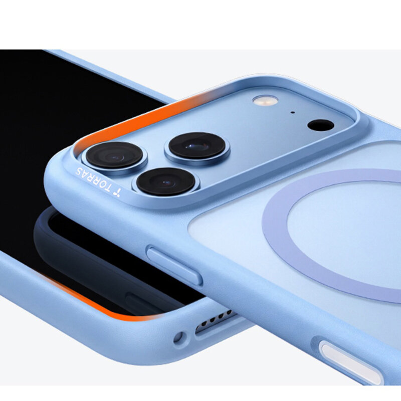 Husa iPhone 17 Pro Torras Guardian Magnetic Series, albastru