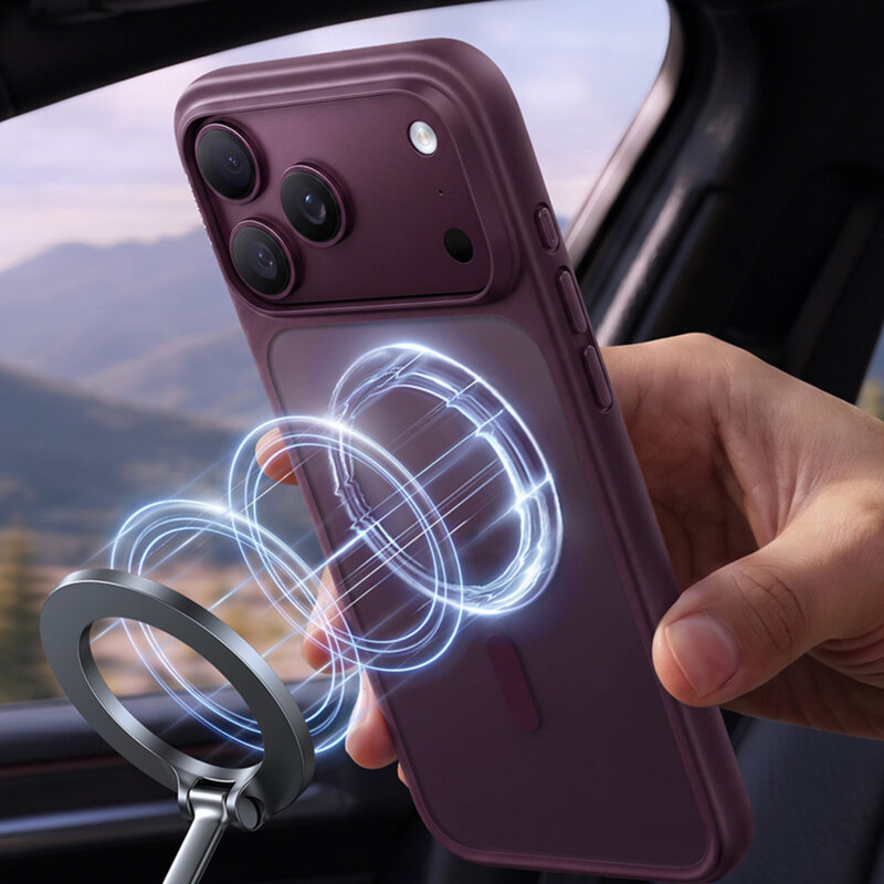 Husa iPhone 17 Pro Torras Guardian Magnetic Series, mov