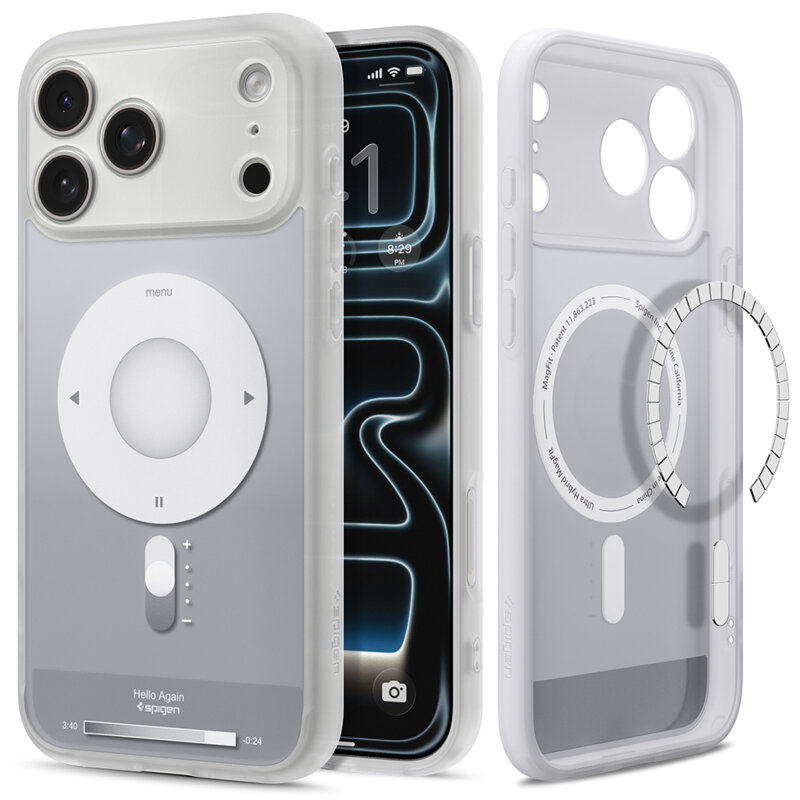 Husa iPhone 18 Pro Max Spigen Ultra Hybrid Classic MagSafe, argintiu