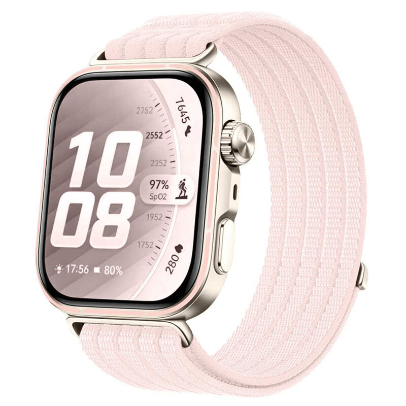 Curea Huawei Watch Fit 5 Pro Techsuit, roz pudra, W085